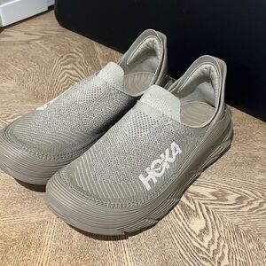 Hoka Light Gray Slip-On Shoes LIKE NEW, Retail at $195